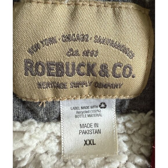 Roebuck & Co Superior Motors Maroon Sherpa Hoodie XXL  Distressed Lettering - Picture 6 of 8